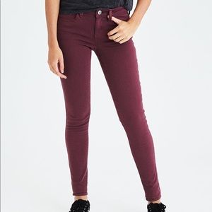 American Eagle maroon jeggings
